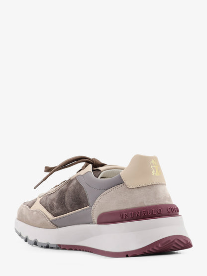 Suede sneakers with leather inserts thumbnail