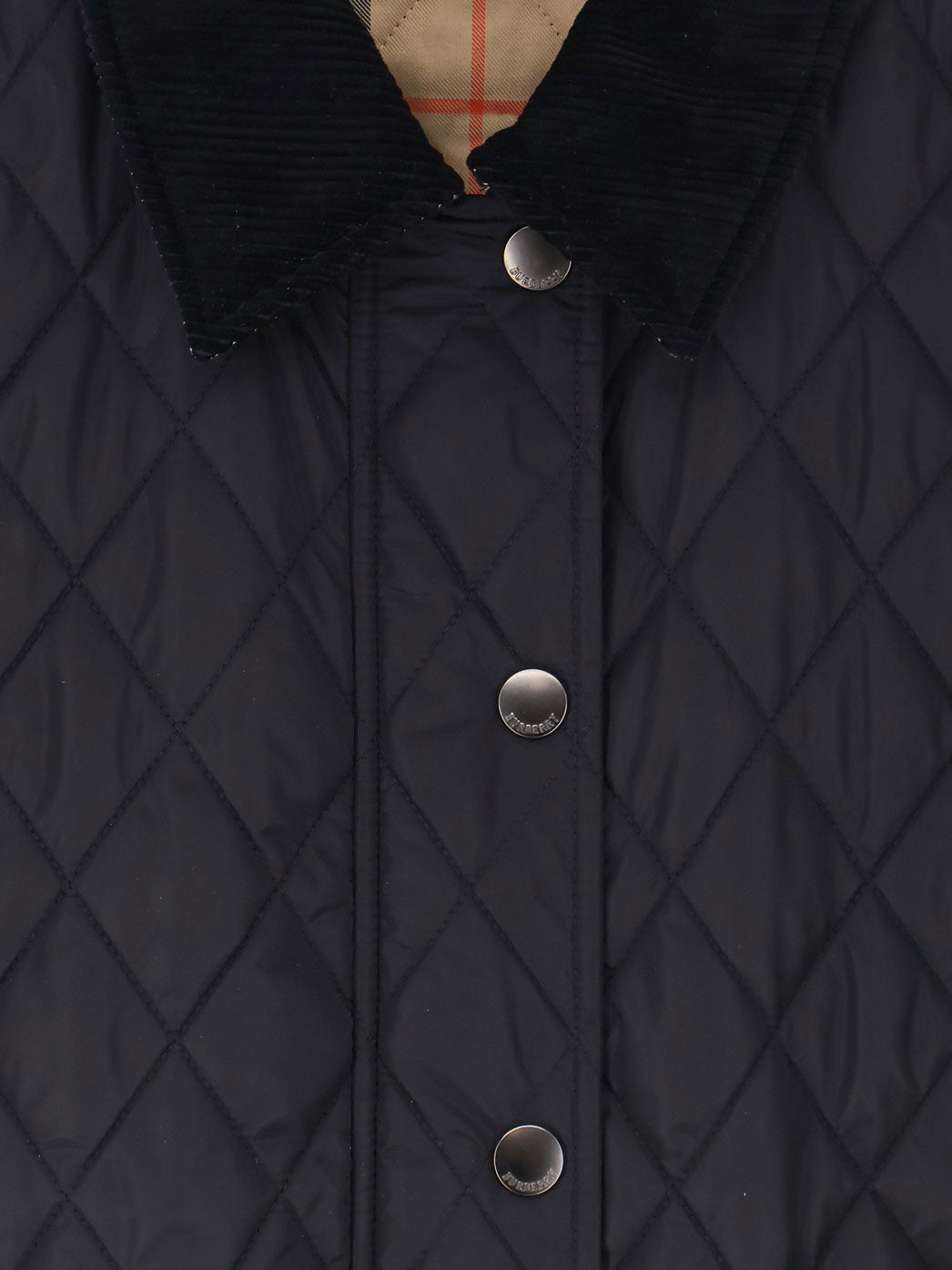 Nylon jacket with stitching