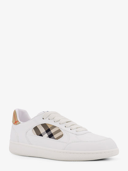 Low-top leather sneakers with Check inserts thumbnail