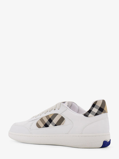 Low-top leather sneakers with Check inserts thumbnail