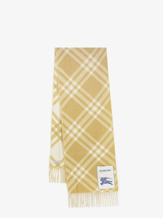 Cashmere scarf with check pattern