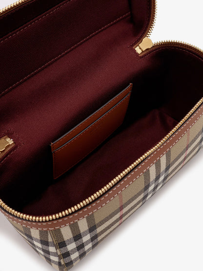 Vanity Check coated canvas crossbody bag with check pattern thumbnail