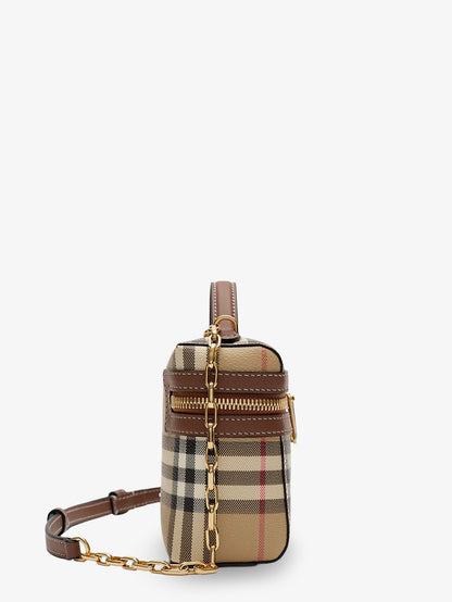 Vanity Mini coated canvas handbag with check motif thumbnail