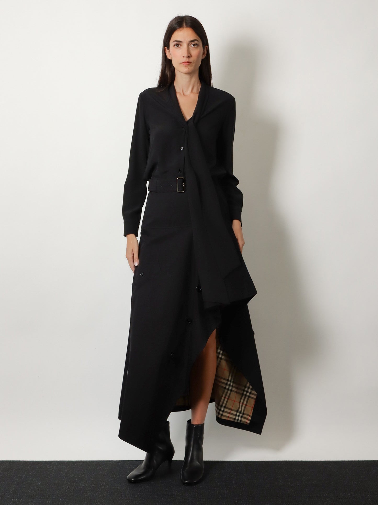 Heather Asymmetrical Trench Skirt