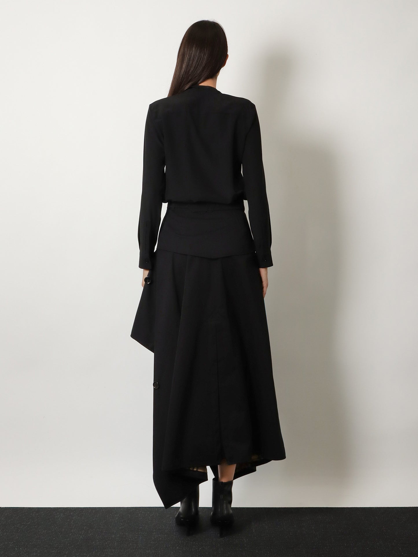 Heather Asymmetrical Trench Skirt