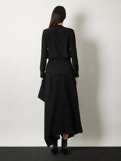 Heather Asymmetrical Trench Skirt thumbnail