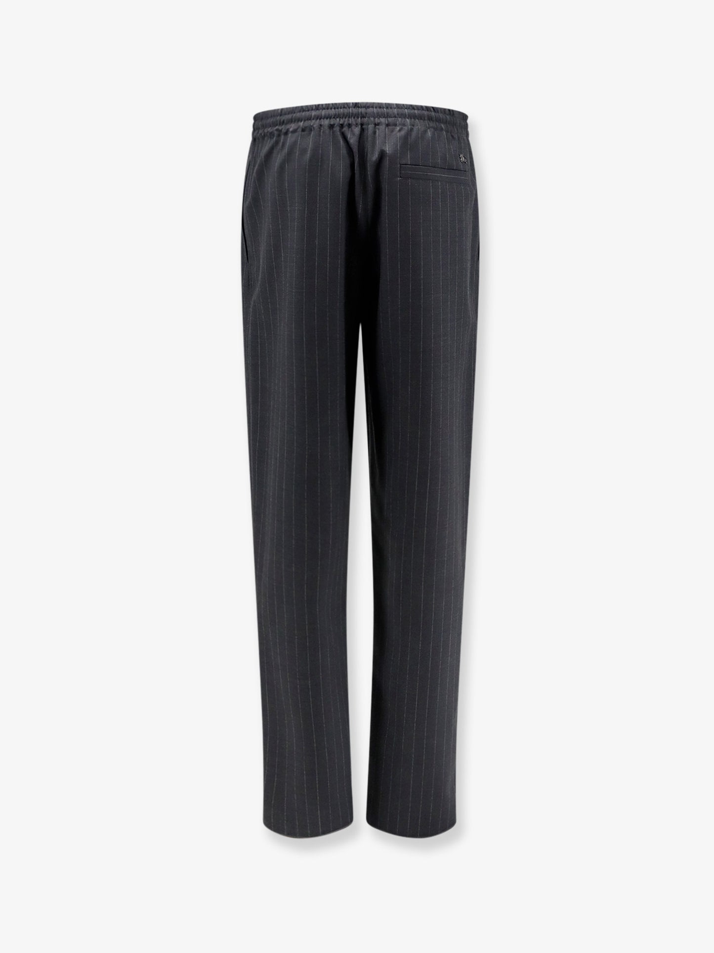 Wool trousers with drawstring
