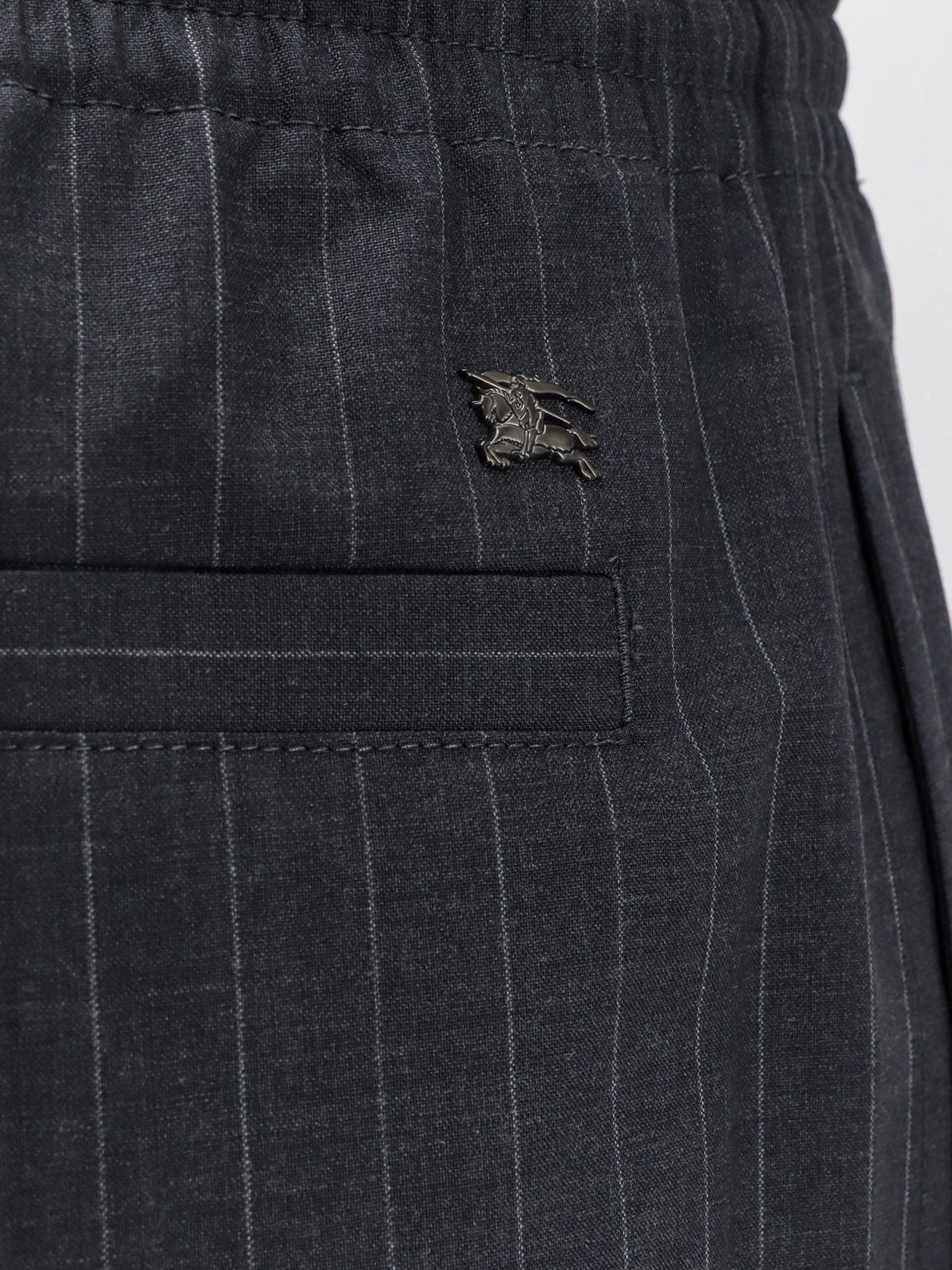 Wool trousers with drawstring