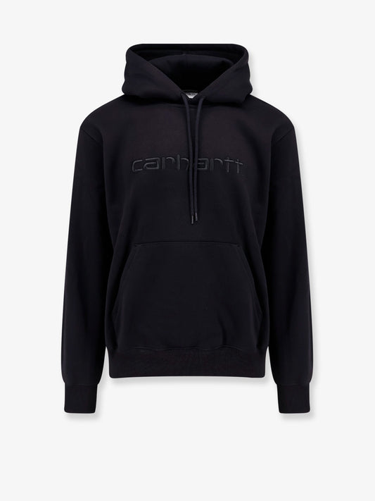 Hooded cotton blend sweatshirt