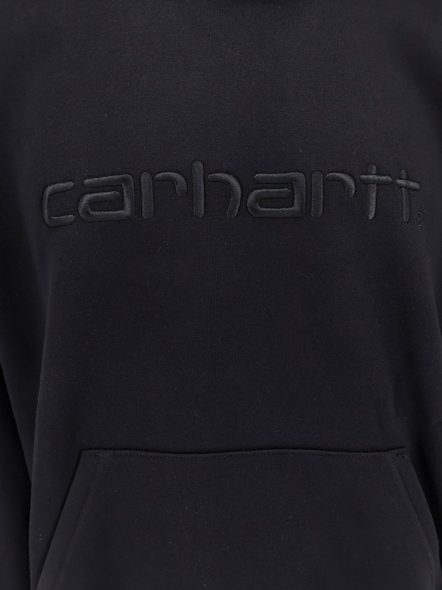 Hooded cotton blend sweatshirt