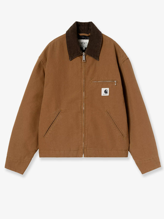 Detroit canvas jacket with front logo patch