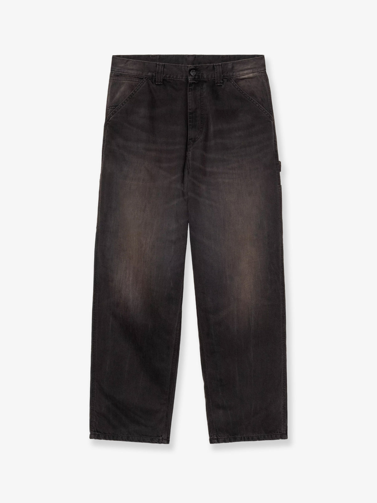Washed-out black denim jeans
