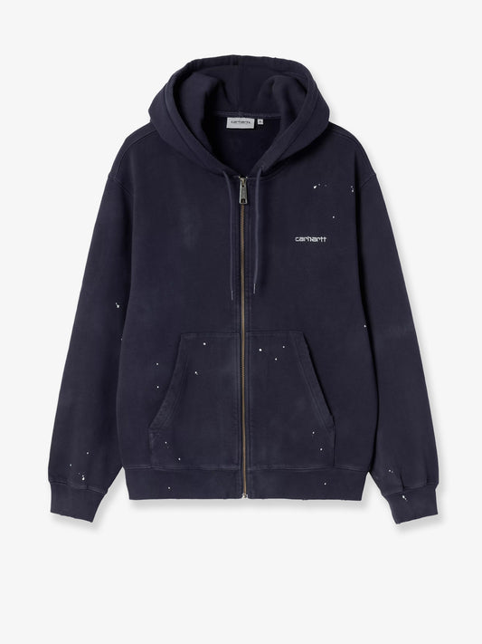Felpa Hooded Painter in cotone con logo ricamato frontale
