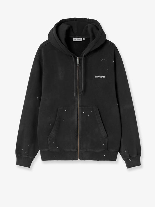 Felpa Hooded Painter in cotone con logo ricamato frontale
