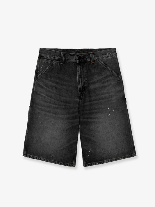 OG Single Knee Short in black denim