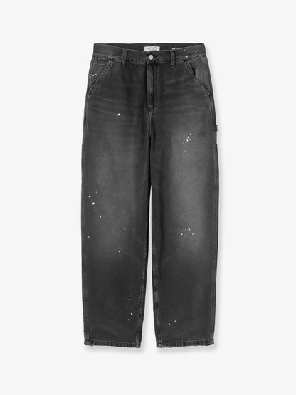 Single Knee black denim jeans thumbnail