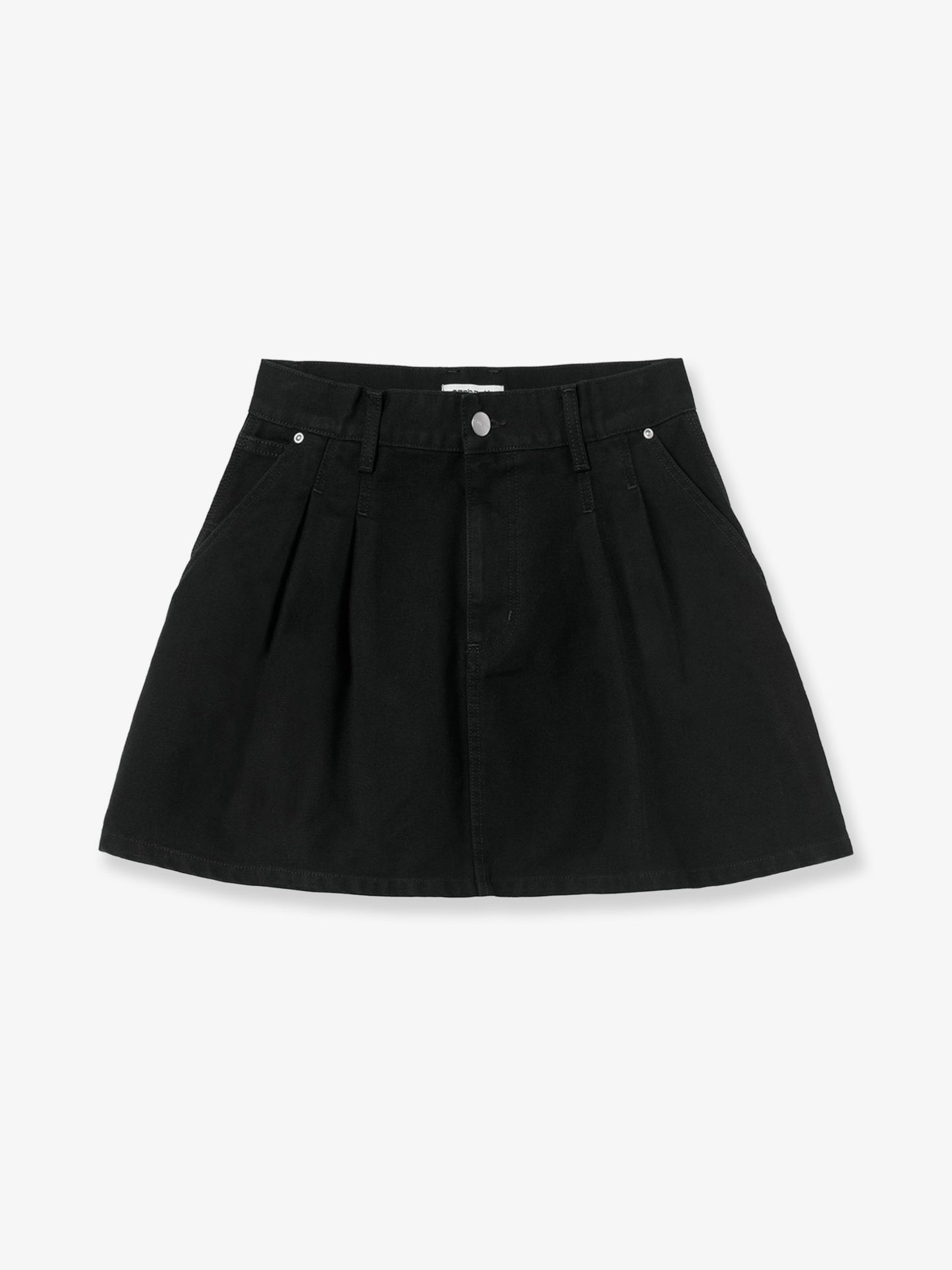 Black denim skirt