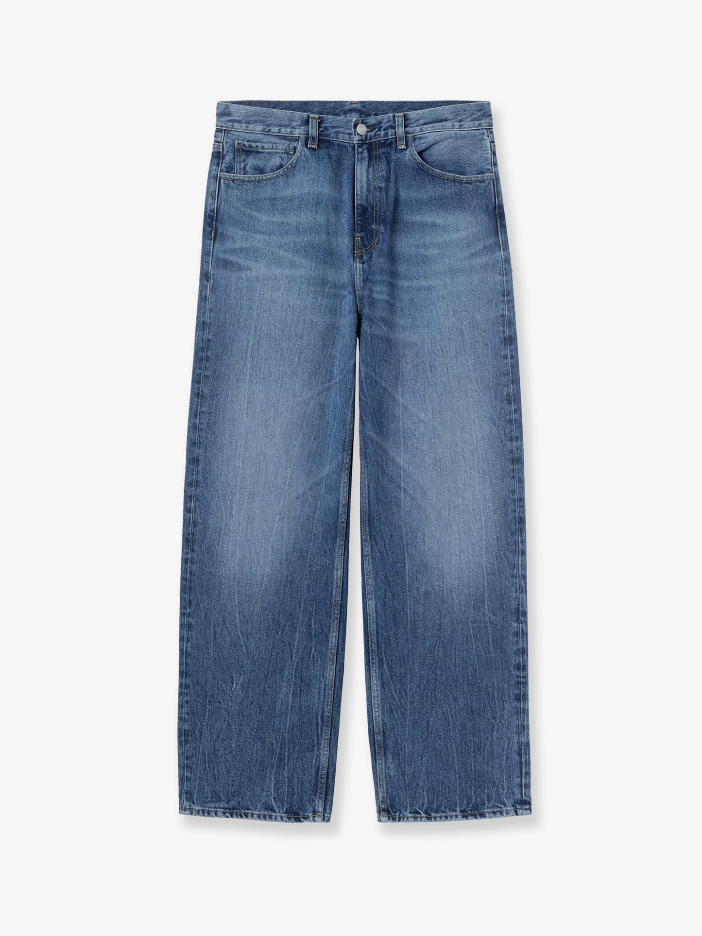 Jeans in blue denim con effetto washed-out