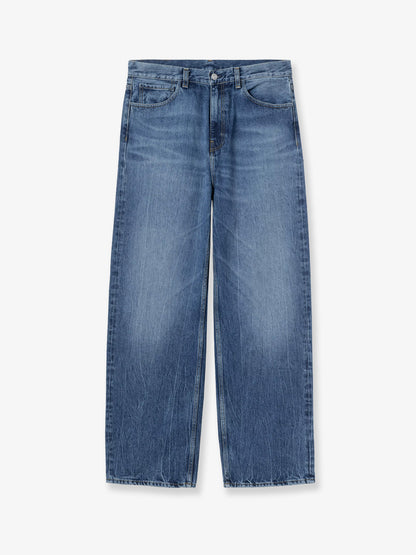 Jeans in blue denim con effetto washed-out thumbnail