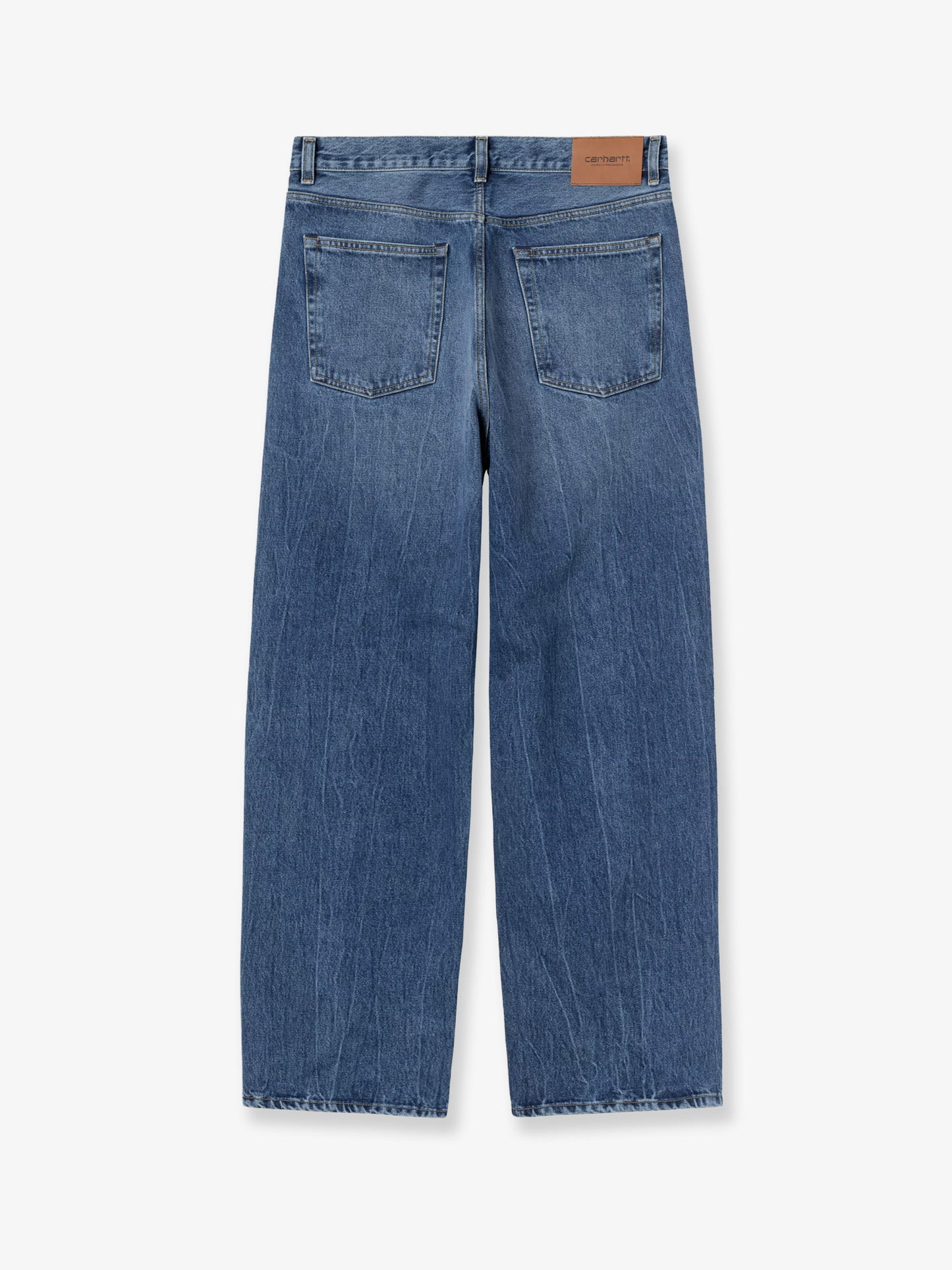 Jeans in blue denim con effetto washed-out