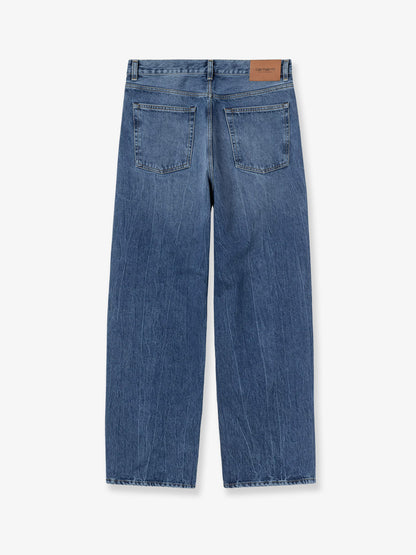 Jeans in blue denim con effetto washed-out thumbnail