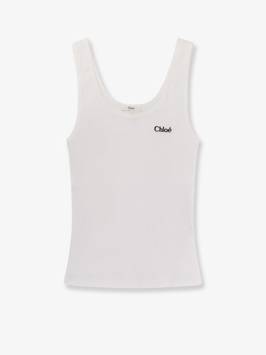 Ribbed cotton tank top