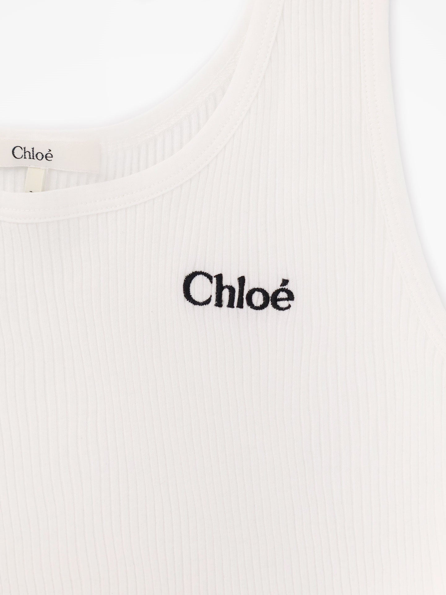 Ribbed cotton tank top