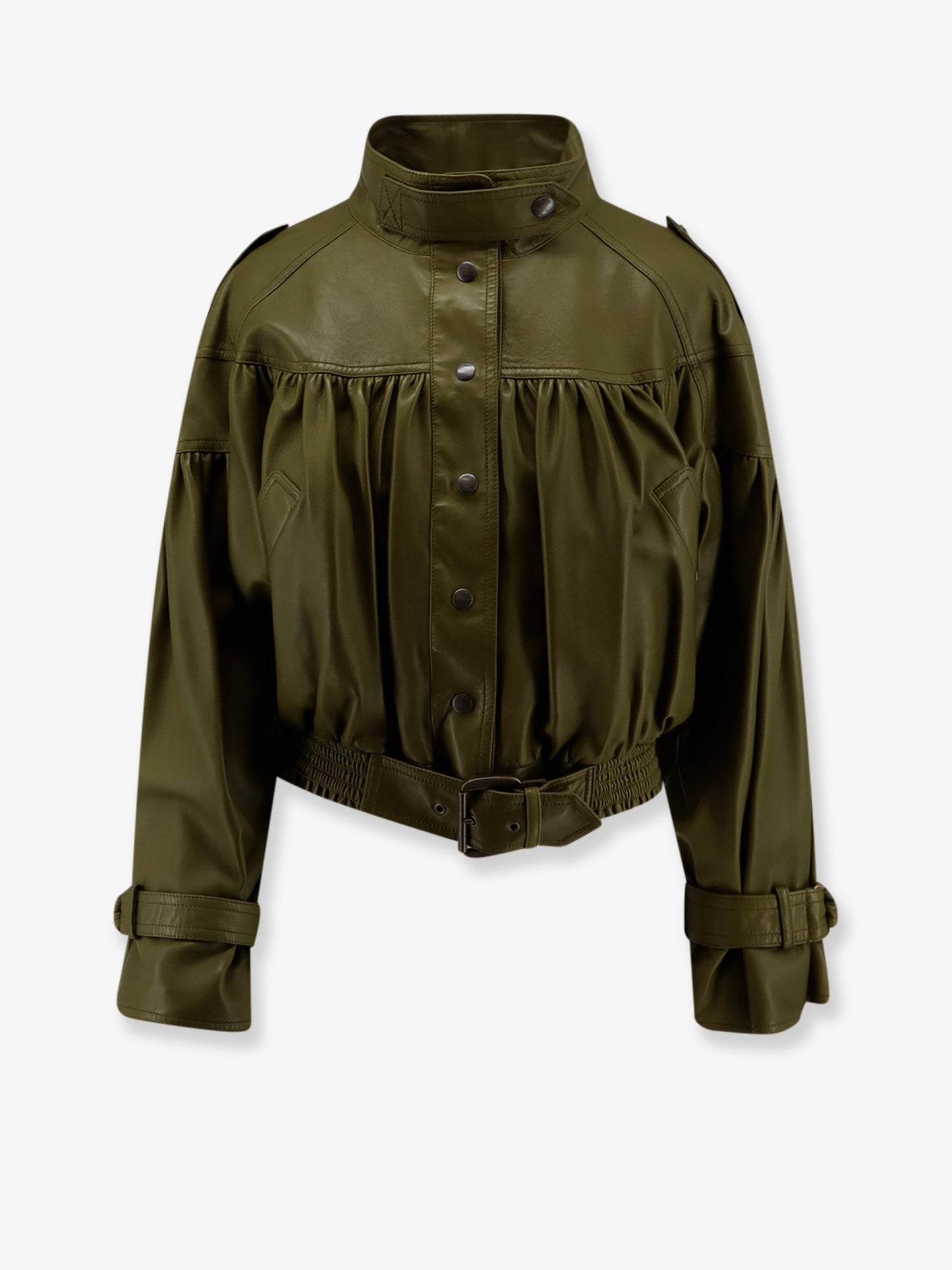 Giacca crop fit in pelle
