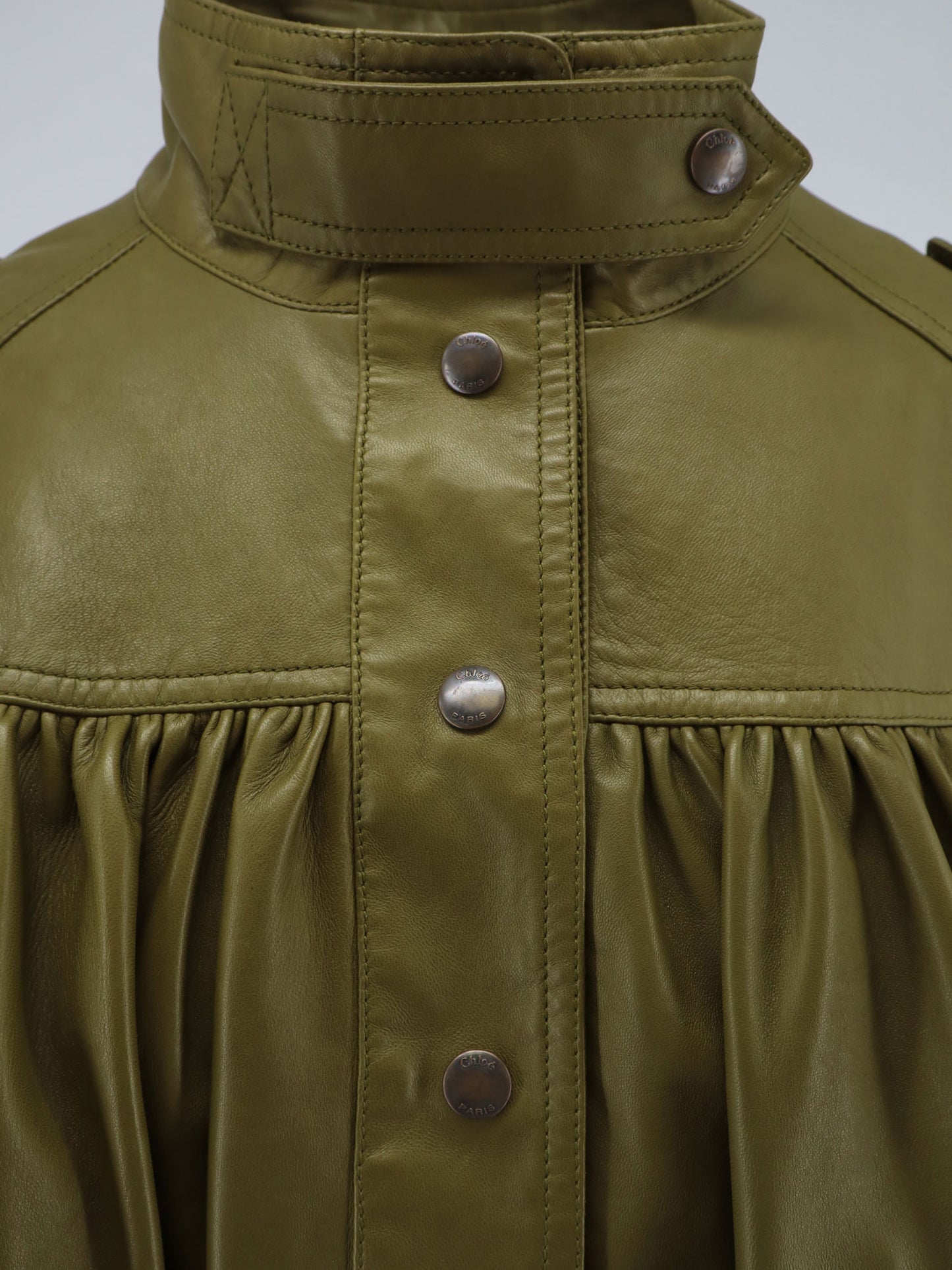 Giacca crop fit in pelle