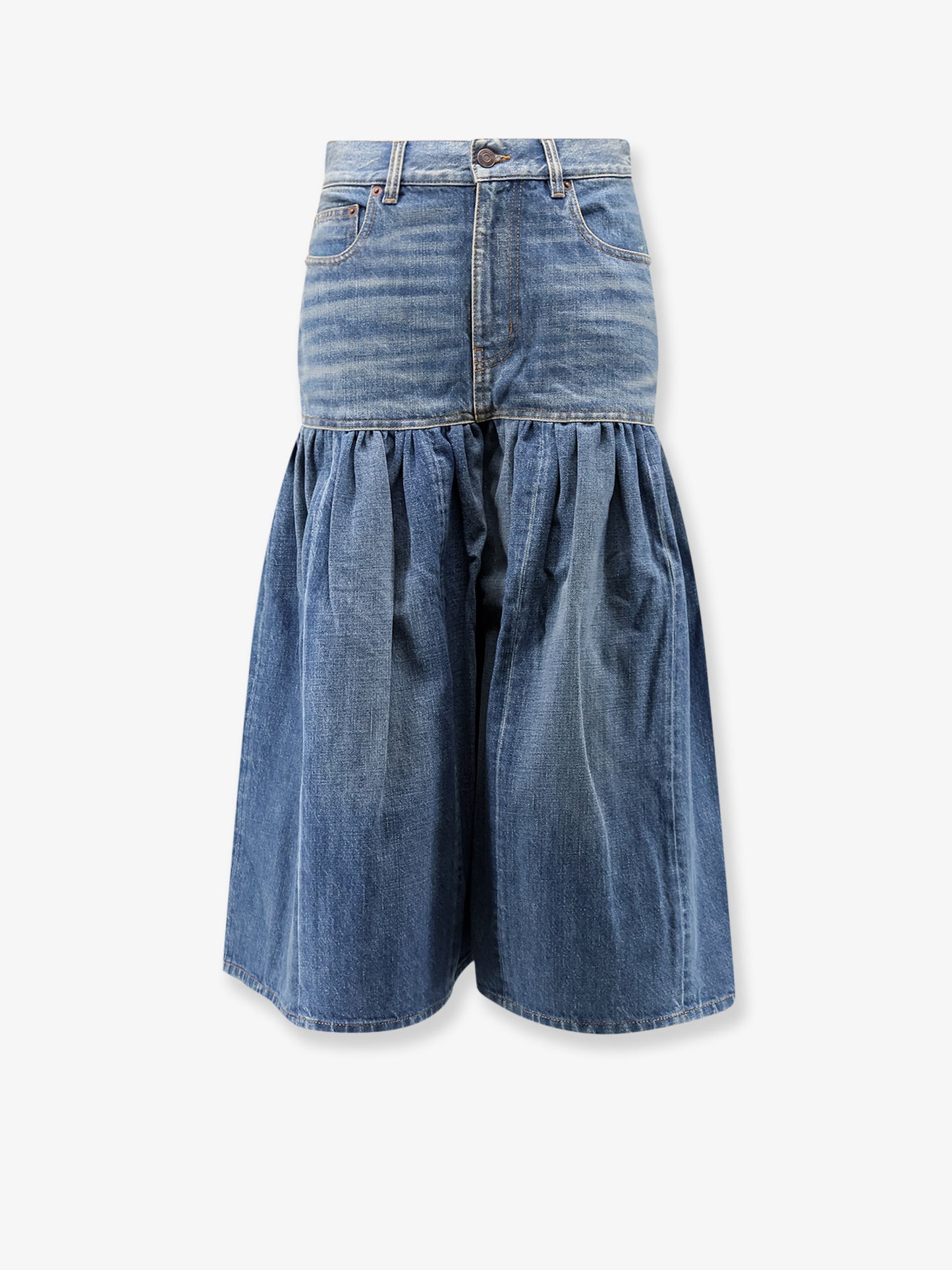 Lightweight cotton denim fabric skirt/trousers