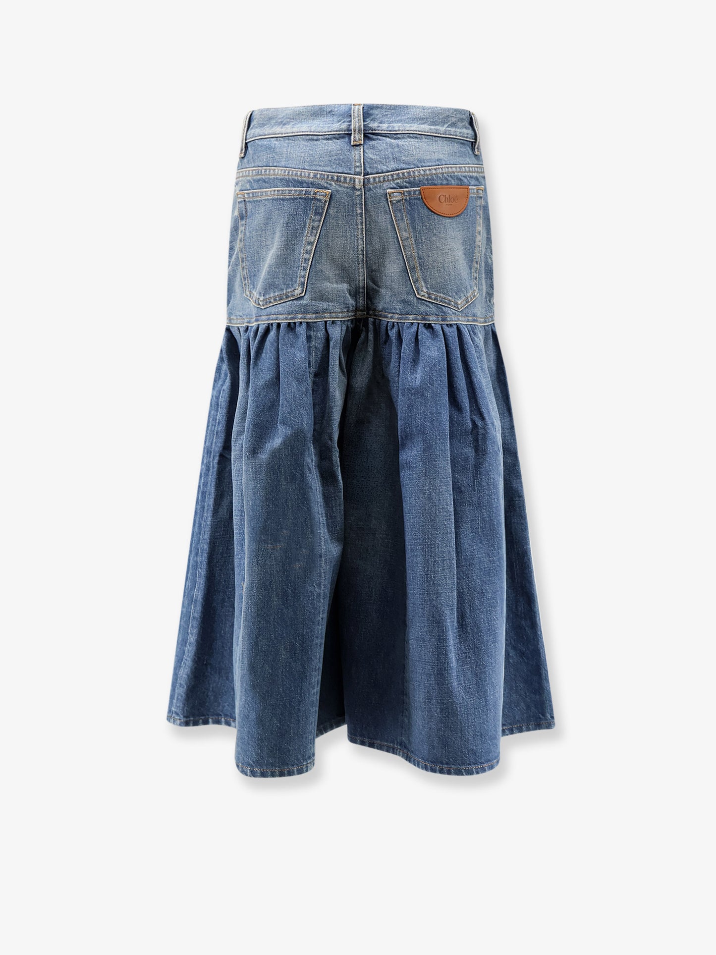 Lightweight cotton denim fabric skirt/trousers