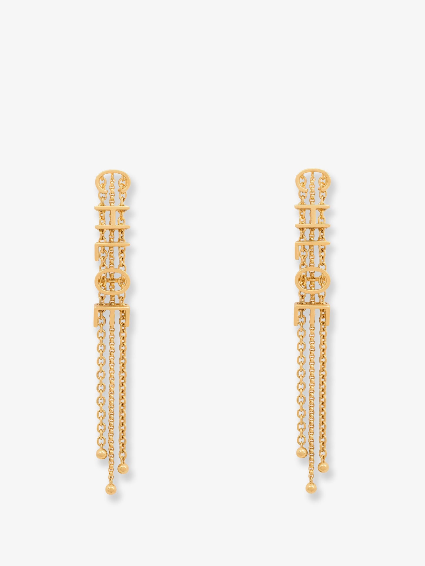 Mini Belt brass earrings