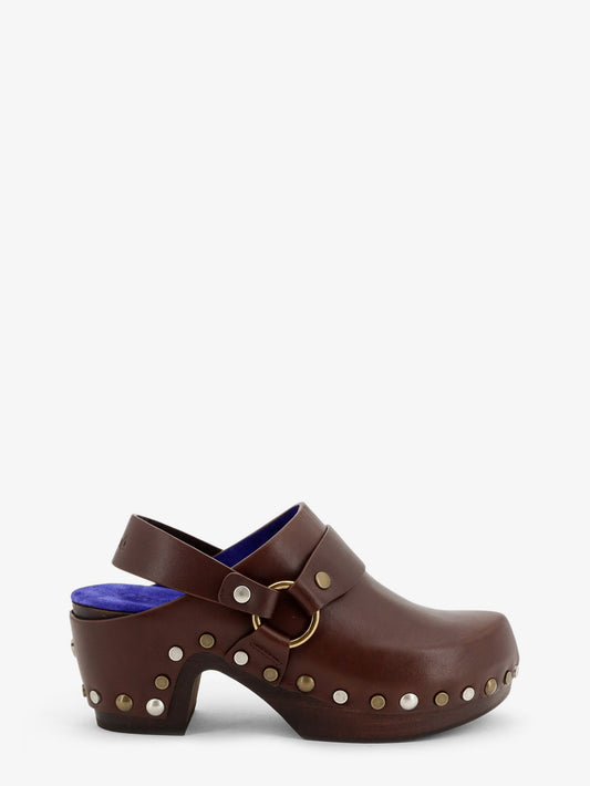 Talis Wedge leather clogs