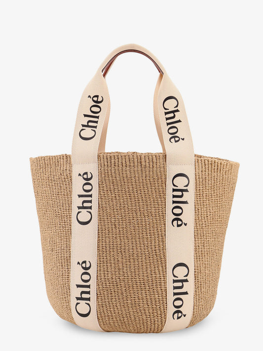 Woody raffia shoulder bag
