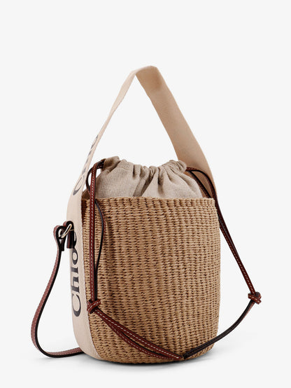Borsa a secchiello Woody in rafia thumbnail