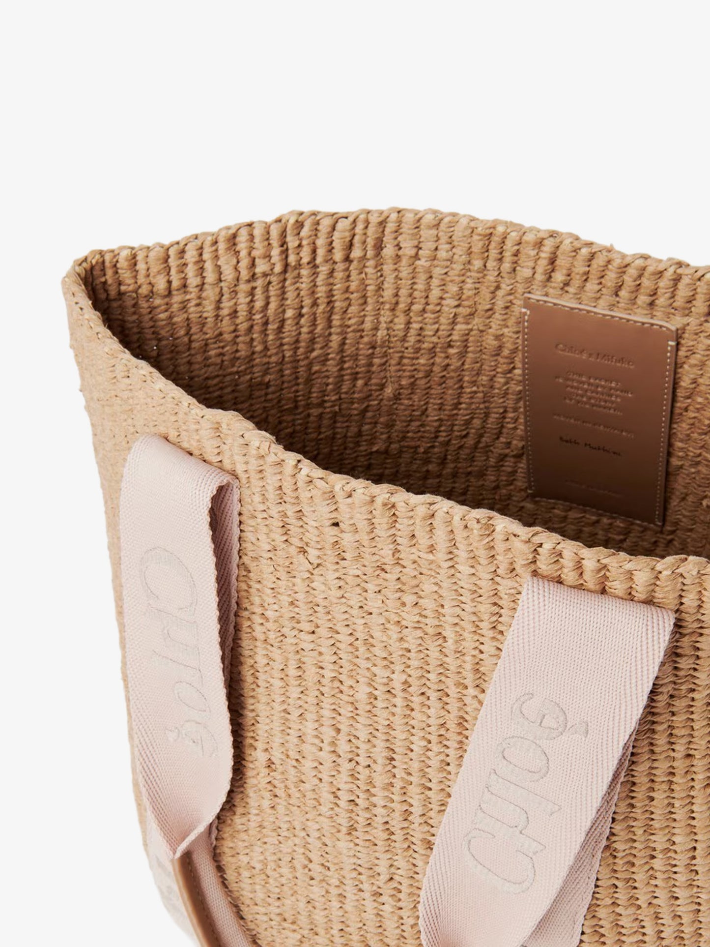 Woody raffia shoulder bag