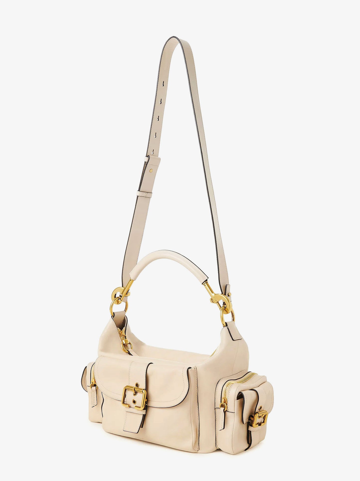 Medium Double Carry leather shoulder bag