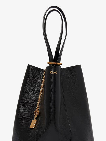 Borsa a spalla Chloé Spin in pelle thumbnail