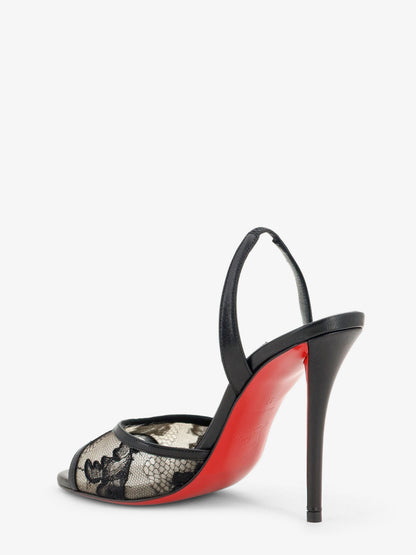 Miss Z Lace Sling sandals in mesh and leather thumbnail