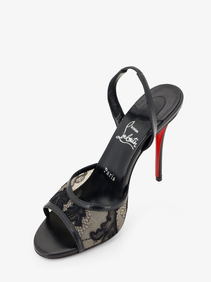 Miss Z Lace Sling sandals in mesh and leather thumbnail