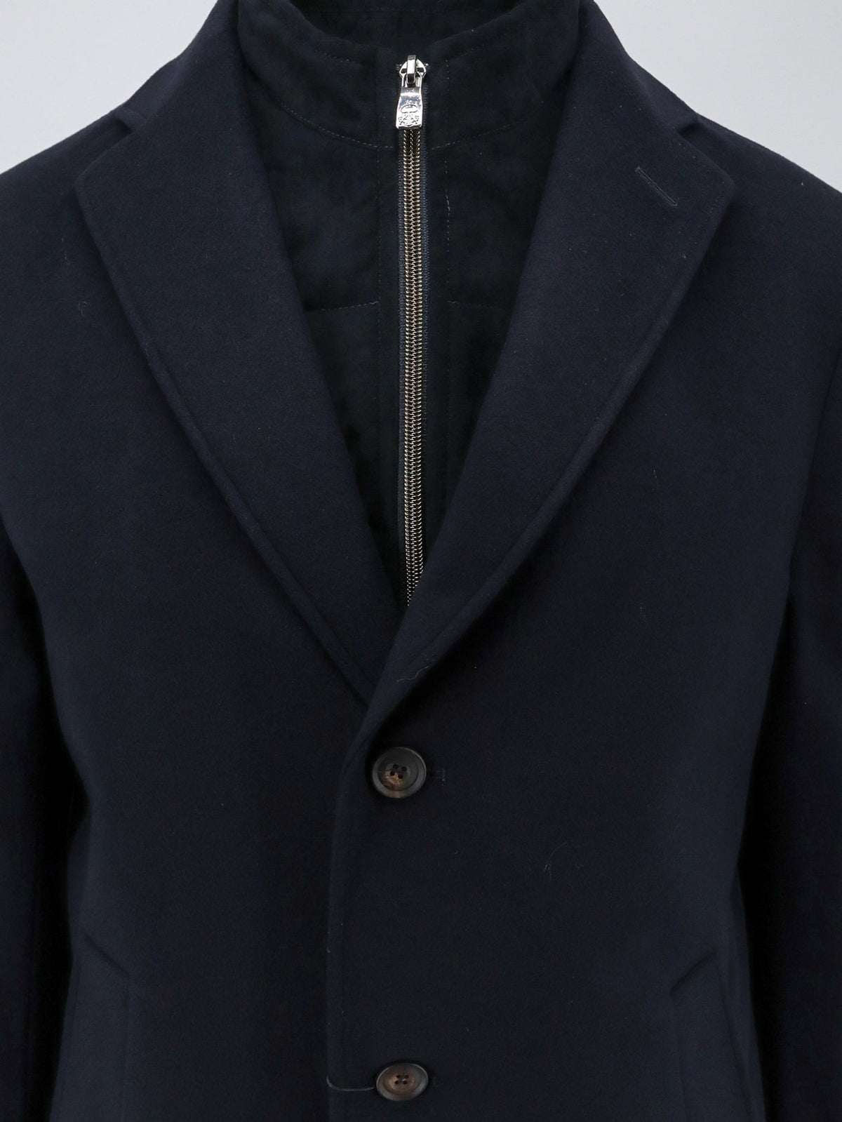 Cappotto Casual monopetto in lana e cashmere