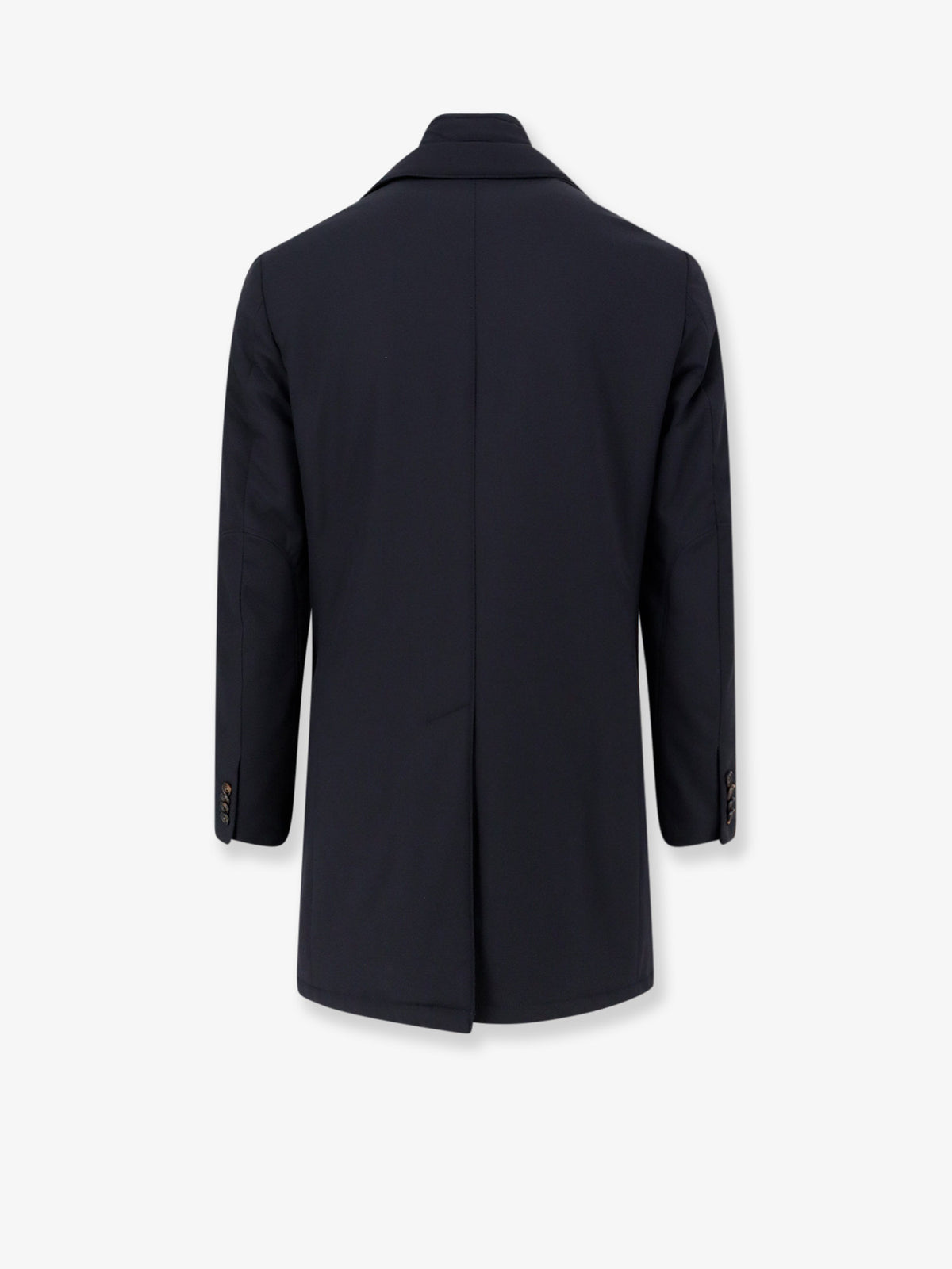 Casual nylon coat with virgin wool lining