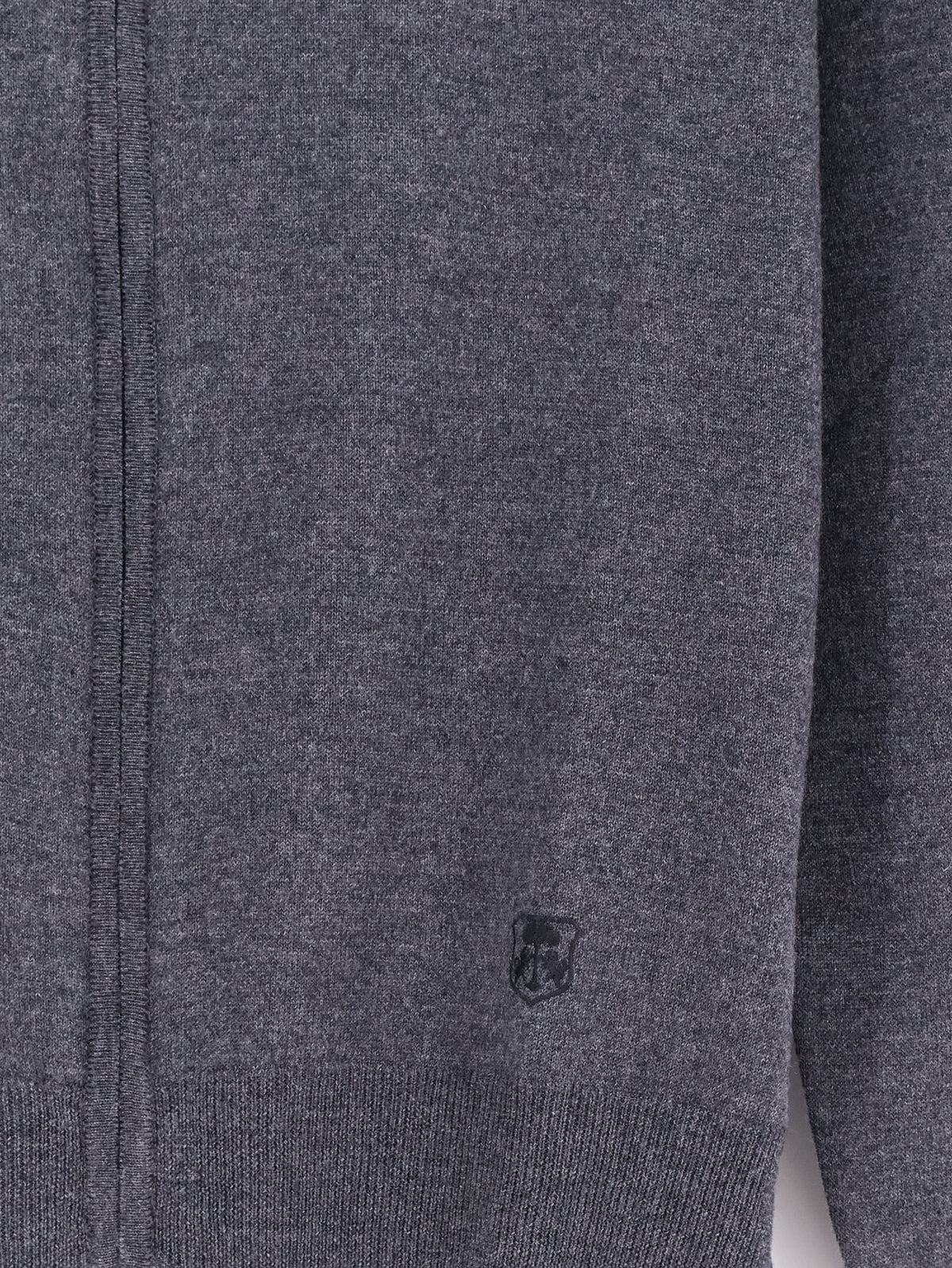Cardigan con full zip in cotone