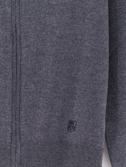 Cardigan con full zip in cotone thumbnail