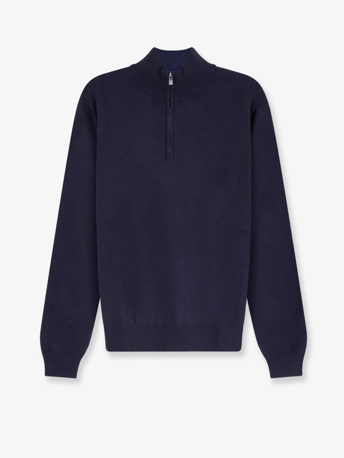 Maglia con mezza zip in cotone