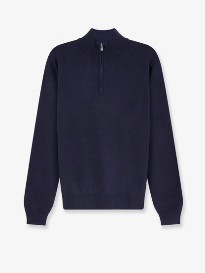 Maglia con mezza zip in cotone thumbnail