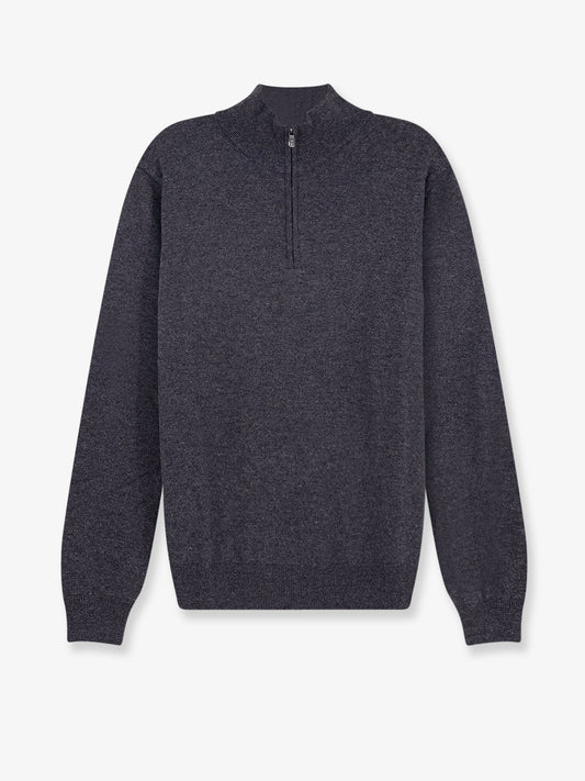 Cotton half-zip sweater
