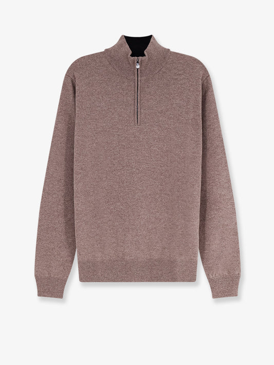 Cotton half-zip sweater