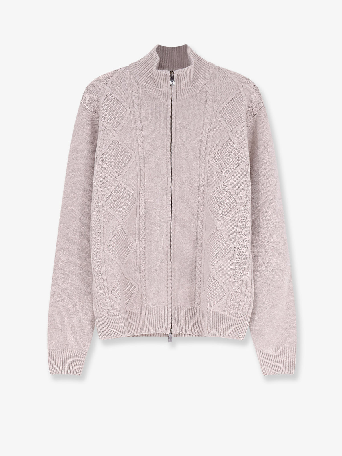 Wool and cashmere full-zip cardigan