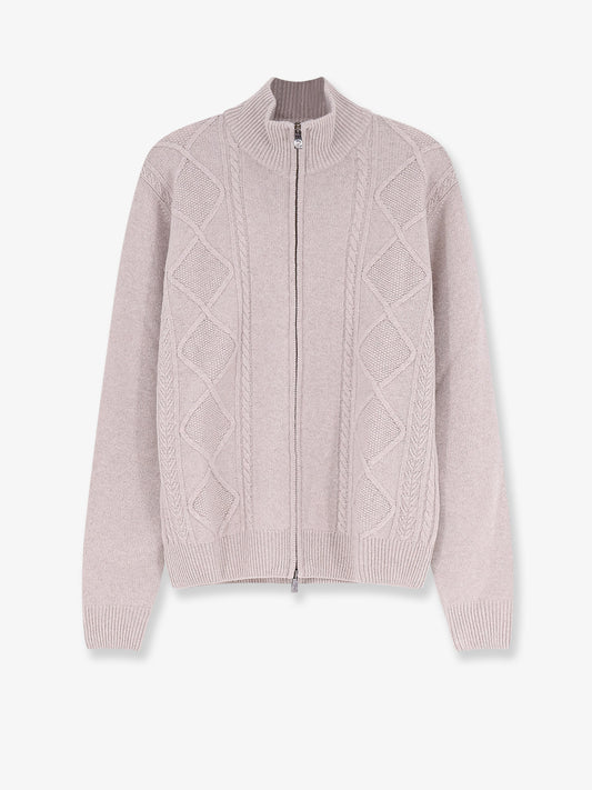Wool and cashmere full-zip cardigan